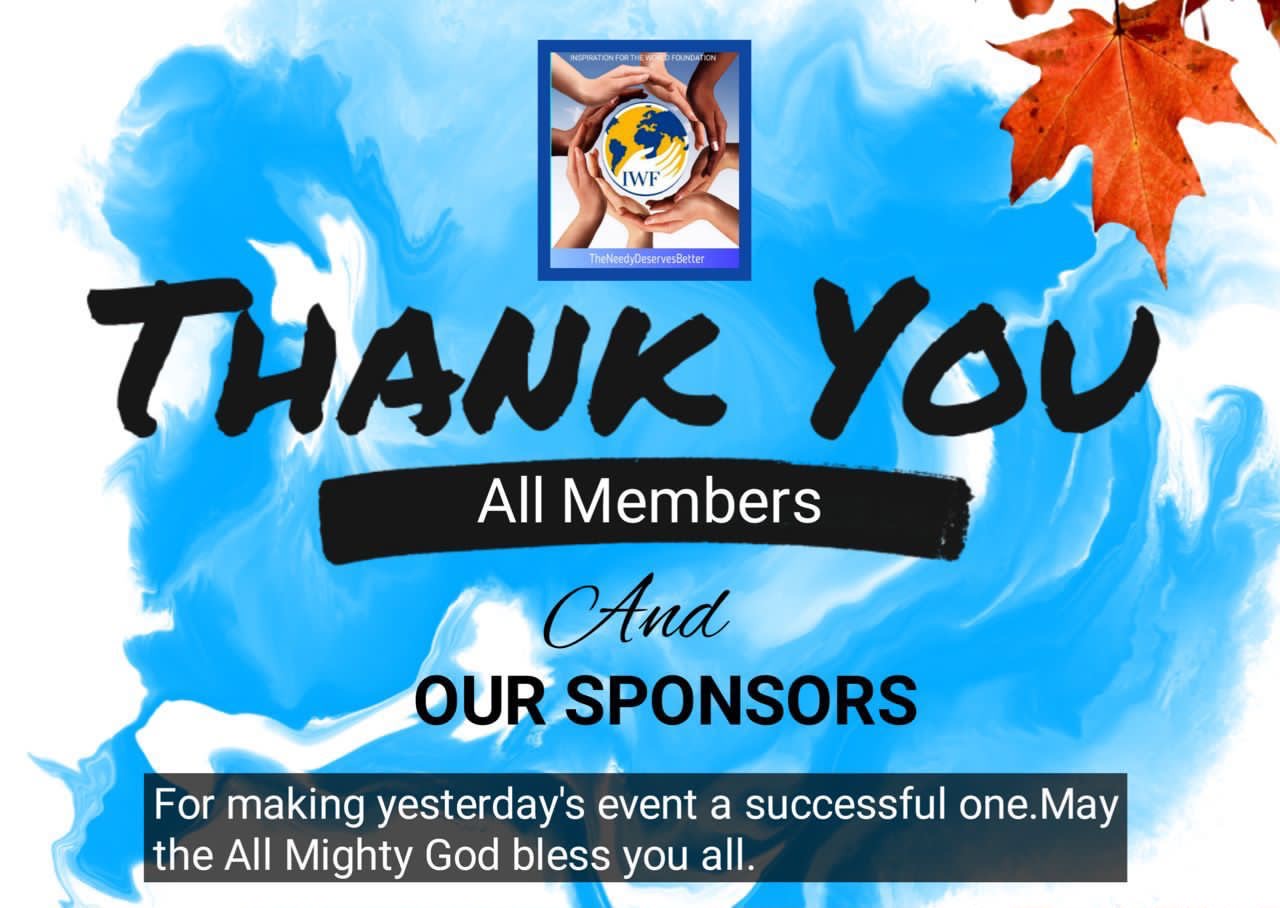 IWF thank you message to all members and sponsors